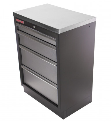 Celokovová dílenská skříňka PROFI se 4-mi šuplíky 680x458x910 mm - TGC1304