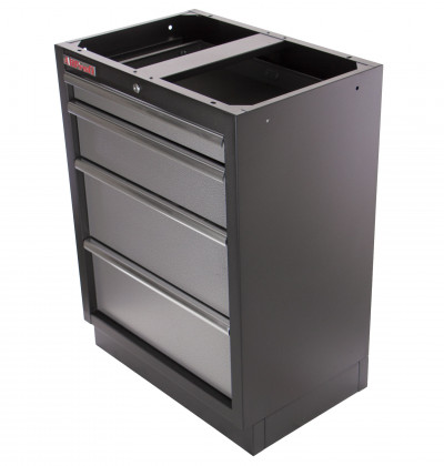 Celokovová dílenská skříňka PROFI se 4-mi šuplíky 680x458x910 mm - TGC1304