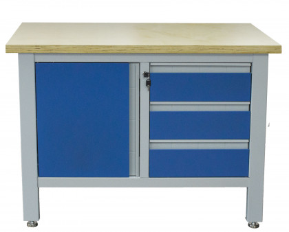 Pracovní stůl se třemi zásuvkami a skříňkou - TSK5413-L