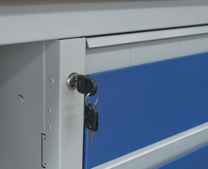 Pracovní stůl se třemi zásuvkami a skříňkou - TSK5413-L