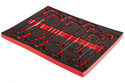 Sada T klíčů ve výplni do dílenského vozíku, 18 ks - VV017TK01