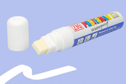 Fixy na sklo Posterman voděodolné - 15 mm - bílá - 458080020