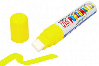 Fixy na sklo Posterman voděodolné - 15 mm - žlutá fl. - 458030030