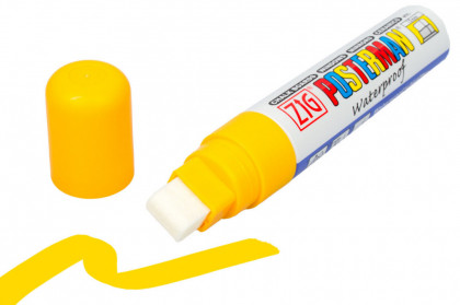 Fixy na sklo Posterman voděodolné - 15 mm - žlutá - 458030020