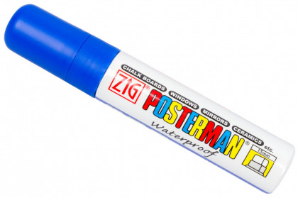 Fixy na sklo Posterman voděodolné - 15 mm - modrá tm. - 458010020