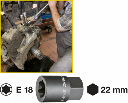 Vnější nástrčný klíč TORX H22 E18 Hazet 2871-E18 - HA176175