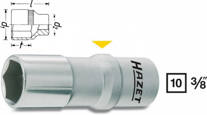 Nástrčný klíč na zapalovací svíčky 3/8" - HA040872 (880MGT)