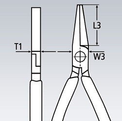 Rovné ploché kleště 125 mm Knipex - 2001125