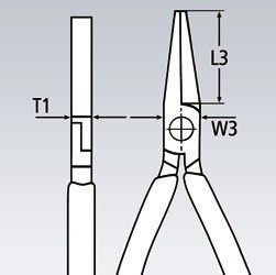 Rovné ploché kleště 160 mm Knipex VDE chromované - 2006160