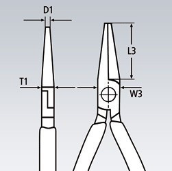 Rovné kulaté kleště 160 mm Knipex VDE chromované - 2206160