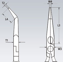Půlkulaté kleště s břity 200 mm  - 2621200