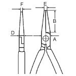 Rovné ploché kleště 115 mm pro elektroniku - 3512115