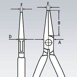 Rovné ploché kleště 115 mm pro elektroniku - 3512115
