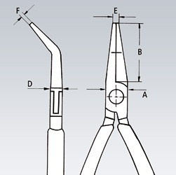 Zahnuté půlkulaté kleště 115 mm Knipex pro elektroniku - 3542115
