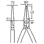 Kleště pro osazování elektronických součástek 130 mm  - 3612130