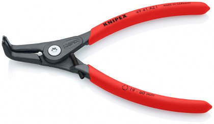 Vnější zahnuté kleště na pojistné kroužky 165 mm  - 4941A21 Knipex