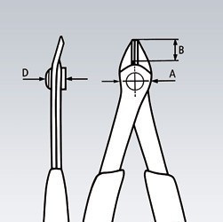 Boční štípací kleště Electronic Super Knips ® brunýrované 125 mm  - 7881125