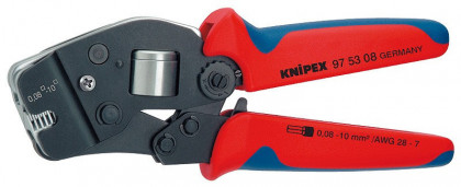 Samonastavitelné kleště pro lisování kabelových koncovek brunýrované 190 mm  - 975308