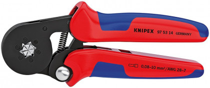Samonastavitelné kleště pro lisování kabelových koncovek brunýrované 180 mm  - 975314