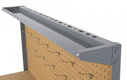 Pracovní dílenský stůl ECONOMY s děrovanou deskou a úložným prostorem - WT4300