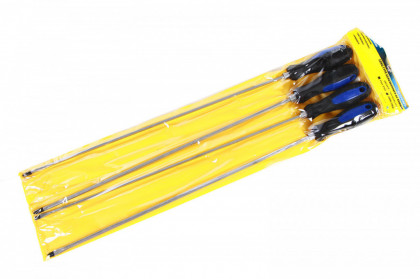 Dlouhé šroubováky 450 mm 4 ks (PH1 | PH2 | SL4 | SL6) - AH140401