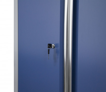 Celokovová široká dílenská skříň PROFI BLUE 915x458x2000 mm - MTGB1336