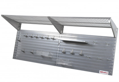 Děrovaná deska včetně dvou polic a příslušenství 1200 x 380 x 16mm - AL8030