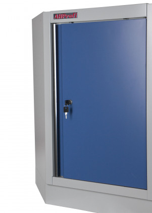 Celokovová rohová dílenská skříňka PROFI BLUE jednokřídlá - MTGC1300B