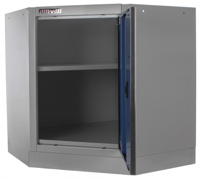 Celokovová rohová dílenská skříňka PROFI BLUE jednokřídlá - MTGC1300B