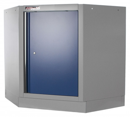 Celokovová rohová dílenská skříňka PROFI BLUE jednokřídlá - MTGC1300B