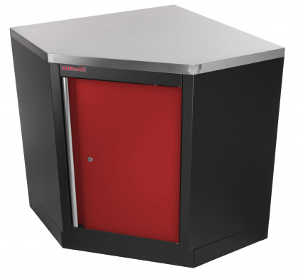 Celokovová rohová dílenská skříňka PROFI RED jednokřídlá - RTGC1300B