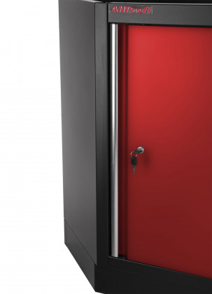 Celokovová rohová dílenská skříňka PROFI RED jednokřídlá - RTGC1300B