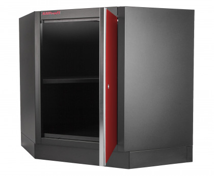 Celokovová rohová dílenská skříňka PROFI RED jednokřídlá - RTGC1300B