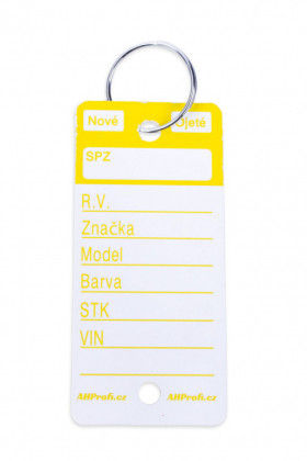 Žluté PLUS plastové visačky na klíče 250ks - 434030011