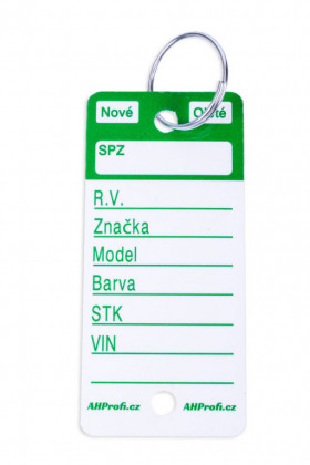 Zelené PLUS plastové visačky na klíče 250ks - 434040011