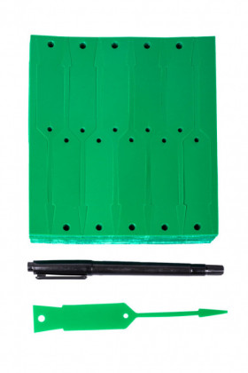 Zelené Econo ID plastové visačky na klíče, 1000ks - 434040010