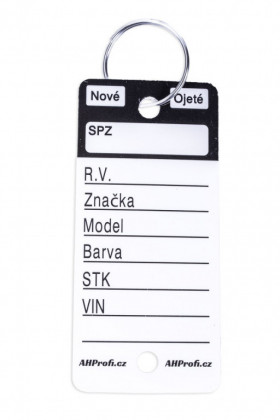 Černé PLUS plastové visačky na klíče 250ks - 434050011