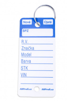 Modré PLUS plastové visačky na klíče 250ks - 434010011