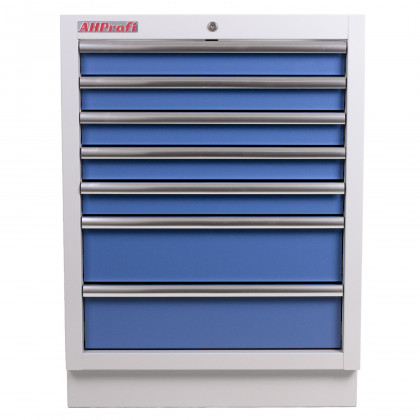 Celokovová skříňka s 7-mi šuplíky PROFI, modrá - MTGC1307