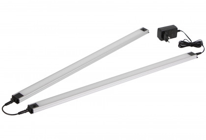 Osvětlení dílenského nábytku PROFI - 2x LED panel 8W s adaptérem a propojkou - LED8WBAL2