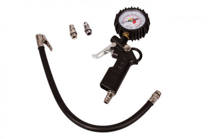 Hustič pneu s manometrem, rychlospojka 1/4" - HTA830042