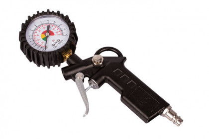 Hustič pneu s manometrem, rychlospojka 1/4" - HTA830042