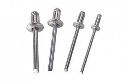 Ruční nýtovací kleště s nýty, 250 mm, sada 61 ks - HT160105