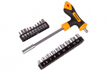 Šroubovák typu T s příslušenstvím 1/4", 20 ks - HT250420