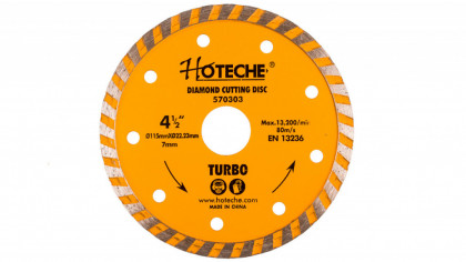 Diamantový řezný kotouč 115 mm, TURBO - HT570303