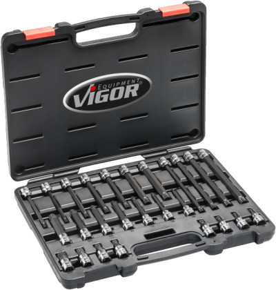 Sada nástrčných hlavic XZN 3/8” v kufru, 26 ks - V6018