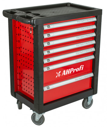 Dílenský vozík prázdný 685 x 455 x 975 mm, 7 zásuvek - H14019P