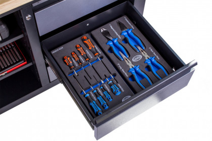 Dílenský ponk s masivní dřevěnou pracovní deskou - TSK7513-LS