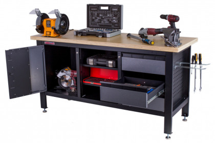 Dílenský ponk s masivní dřevěnou pracovní deskou - TSK7513-LS