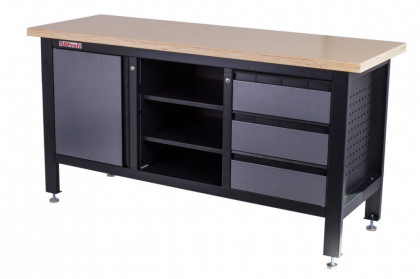 Dílenský ponk s masivní dřevěnou pracovní deskou - TSK7513-LS